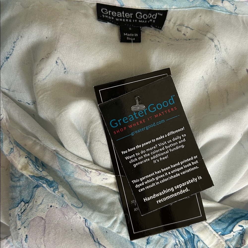 Greater Good NWT 100% Rayon Marble Swirl Pattern Maxi size Small - Picture 8 of 9